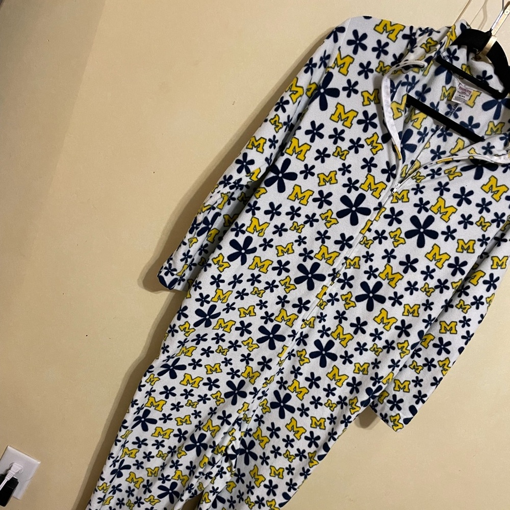 Michigan wolverines onesie pajamas